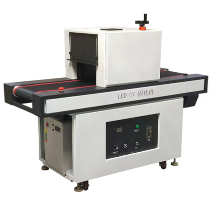 สายพานลำเลียงอบแข็ง UV LED คลื่นความยาว 395nm พร้อมหลอดไฟอบแข็ง UV LED ขนาด 300*100mm สำหรับกาว UV