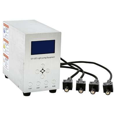 ระบบอบ UV LED แบบหลายช่องสัญญาณ 4 ช่อง 365nm 395nm อบพร้อมกันสำหรับกาวชิ้นส่วนขนาดเล็ก
