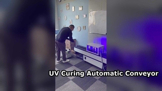สายพานลำเลียงอัตโนมัติบ่ม UV 1000W หมึกแห้งเร็ว